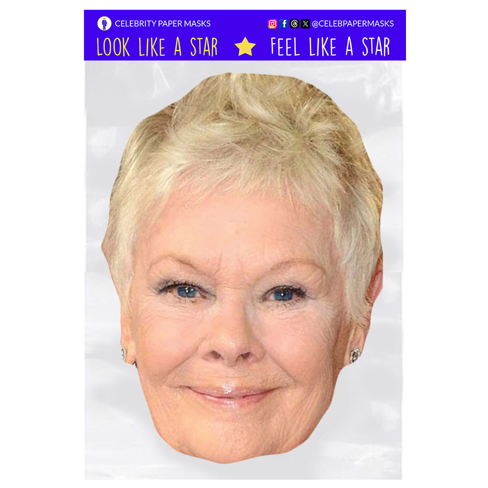 Dame Judi Dench Mask James Bond Actress Celebrity Masks