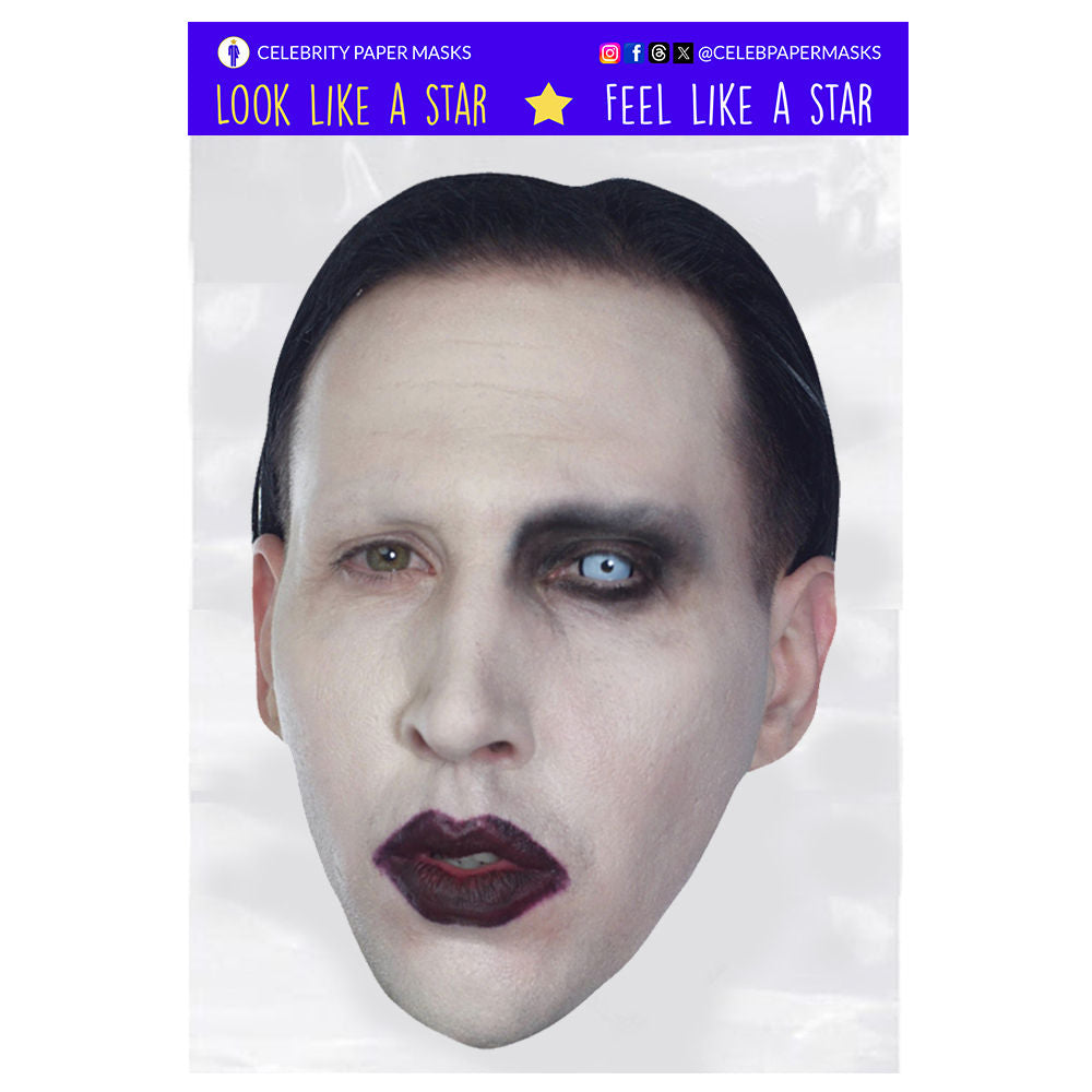 Marilyn Manson Mask Celebrity Musician Masks – Celebrity Paper Masks