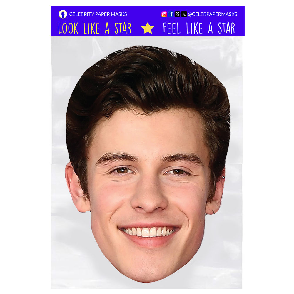 Shawn Mendes Mask Celebrity Musician Masks
