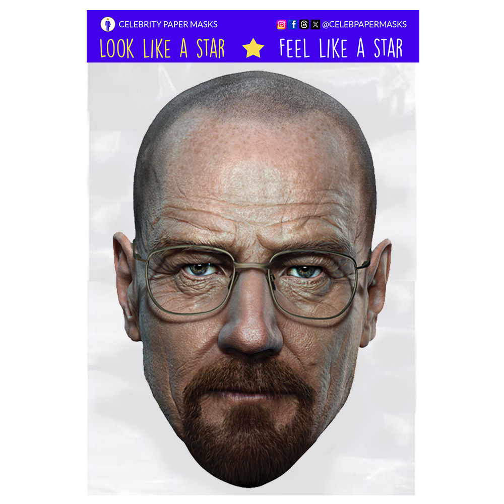 Walter White Masks Bryan Cranston Breaking Bad Celebrity Mask