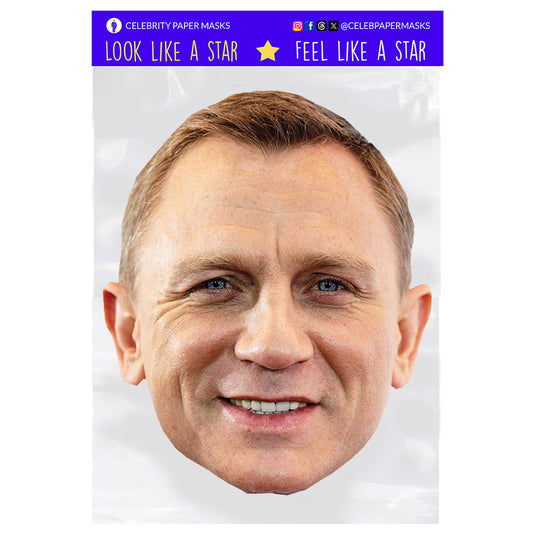 Daniel Craig Mask 007 James Bond Actor Celebrity Masks