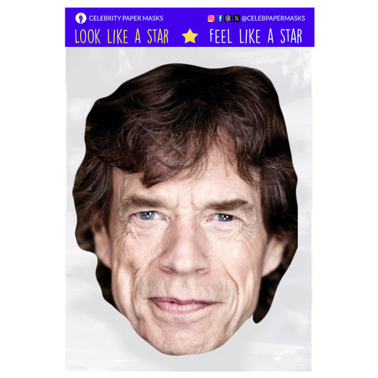 Mick Jagger Masks Rolling Stones Celebrity Musician Mask