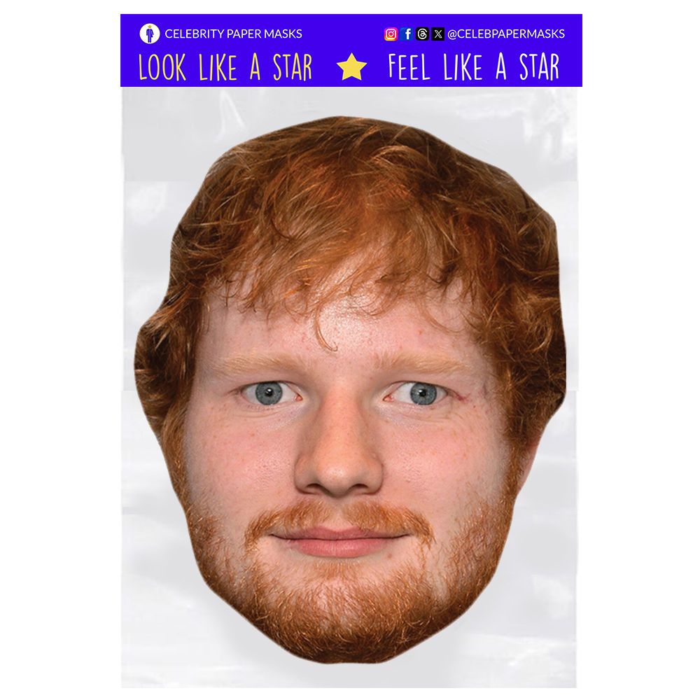 Ed Sheeran Mask Songwriter Celebrity Musician Masks