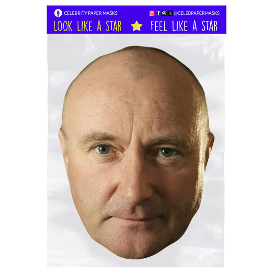 Phil Collins Mask Celebrity Musician Masks