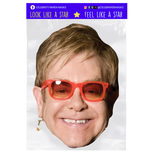 Elton John Masks Celebrity Musician Mask
