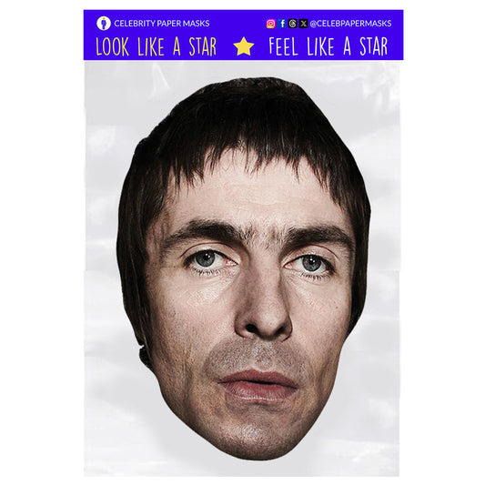 Liam Gallagher Mask Oasis Celebrity Musician Masks