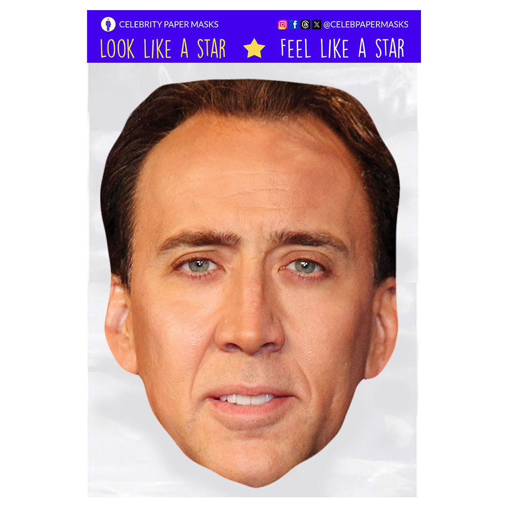 Nicolas Cage Masks Actor Celebrity Mask