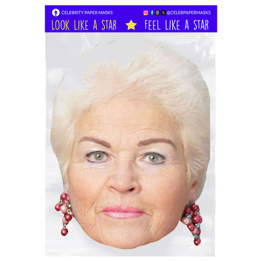 Pam St Clement Mask Pat Evans EastEnders Actress Celebrity Masks