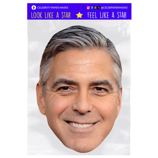 George Clooney Masks Actor Celebrity Mask