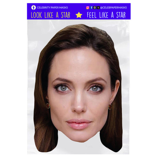 Angelina Jolie Mask Lara Croft Tomb Raider Actress Celebrity Masks