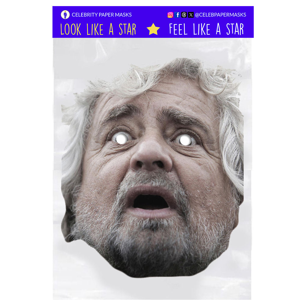 Beppe Grillo Mask Comedian Celebrity Masks