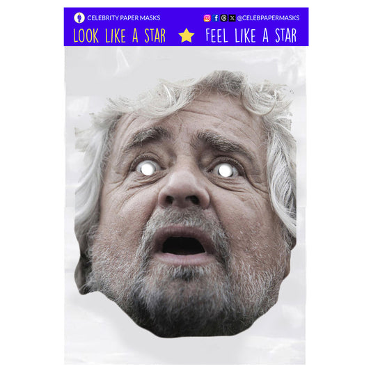 Beppe Grillo Mask Comedian Celebrity Masks