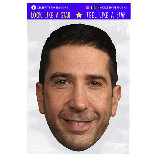 David Schwimmer Mask Ross Geller Friends Actor Celebrity Masks