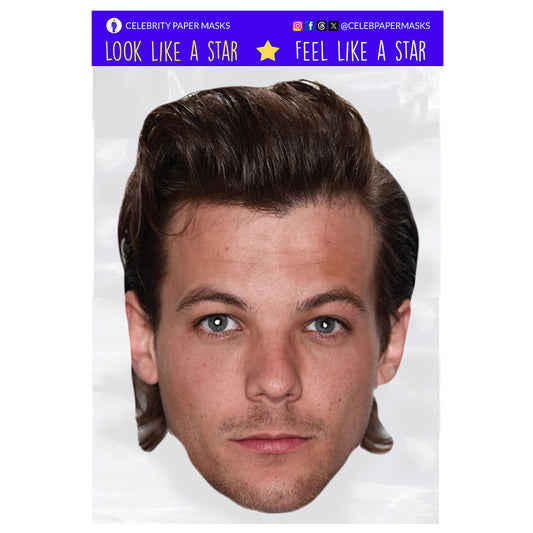 Louis Tomlinson Mask One Direction Celebrity Musician Masks