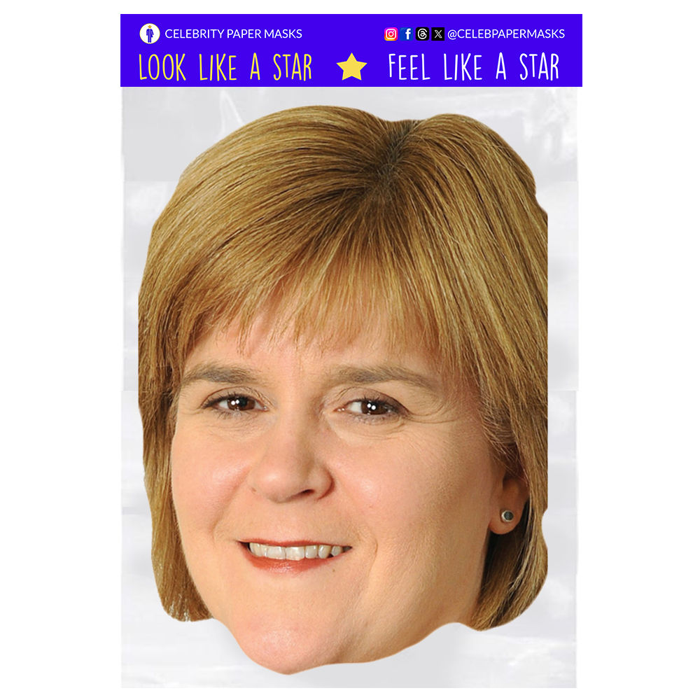 Nicola Sturgeon Mask Scottish National Party UK Politician Masks