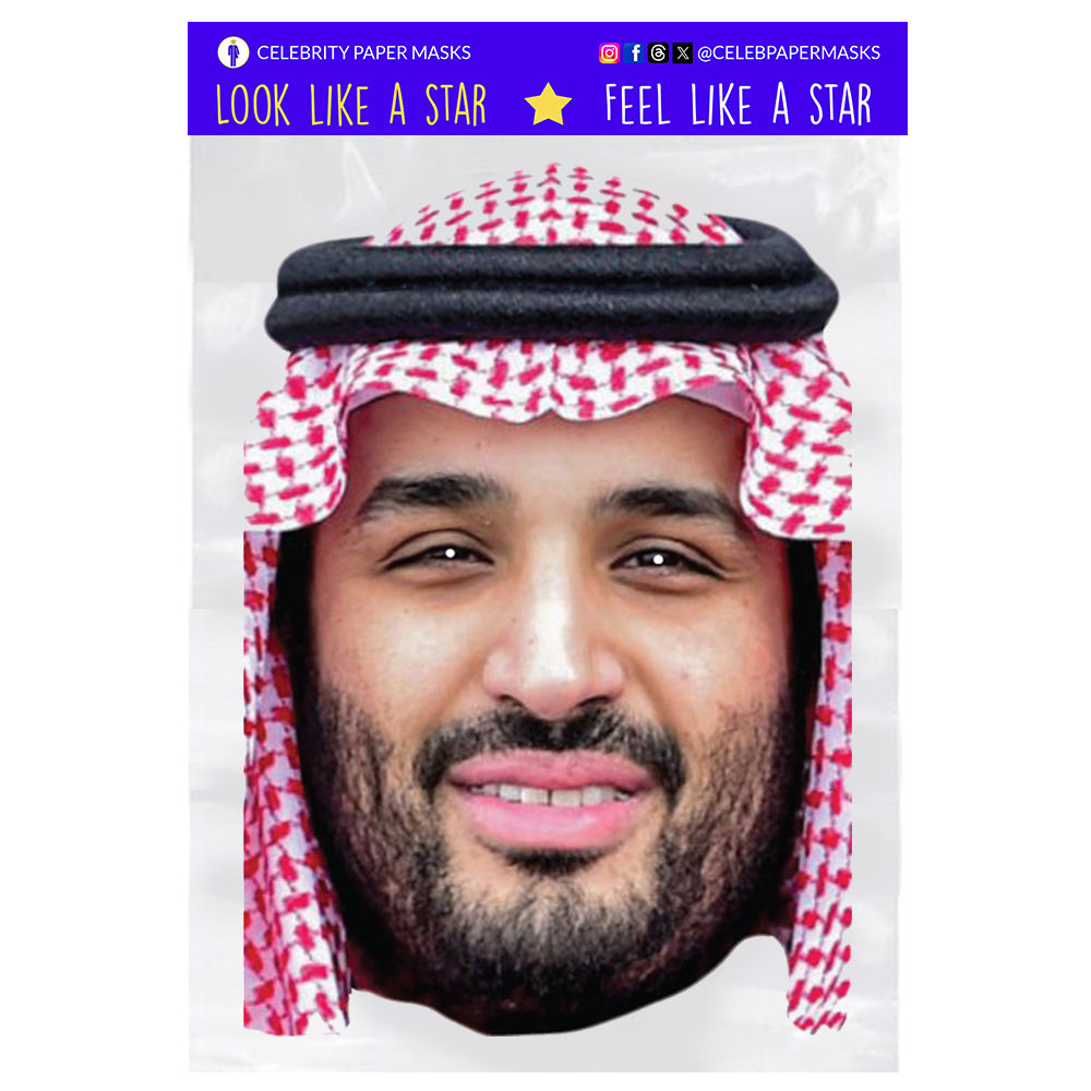 Prince Mohammed bin Salman Mask Crown Prince of Saudi Arabia Royals