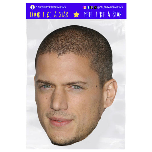 Wentworth Miller Mask Michael Scofield Prison Break Celebrity Masks