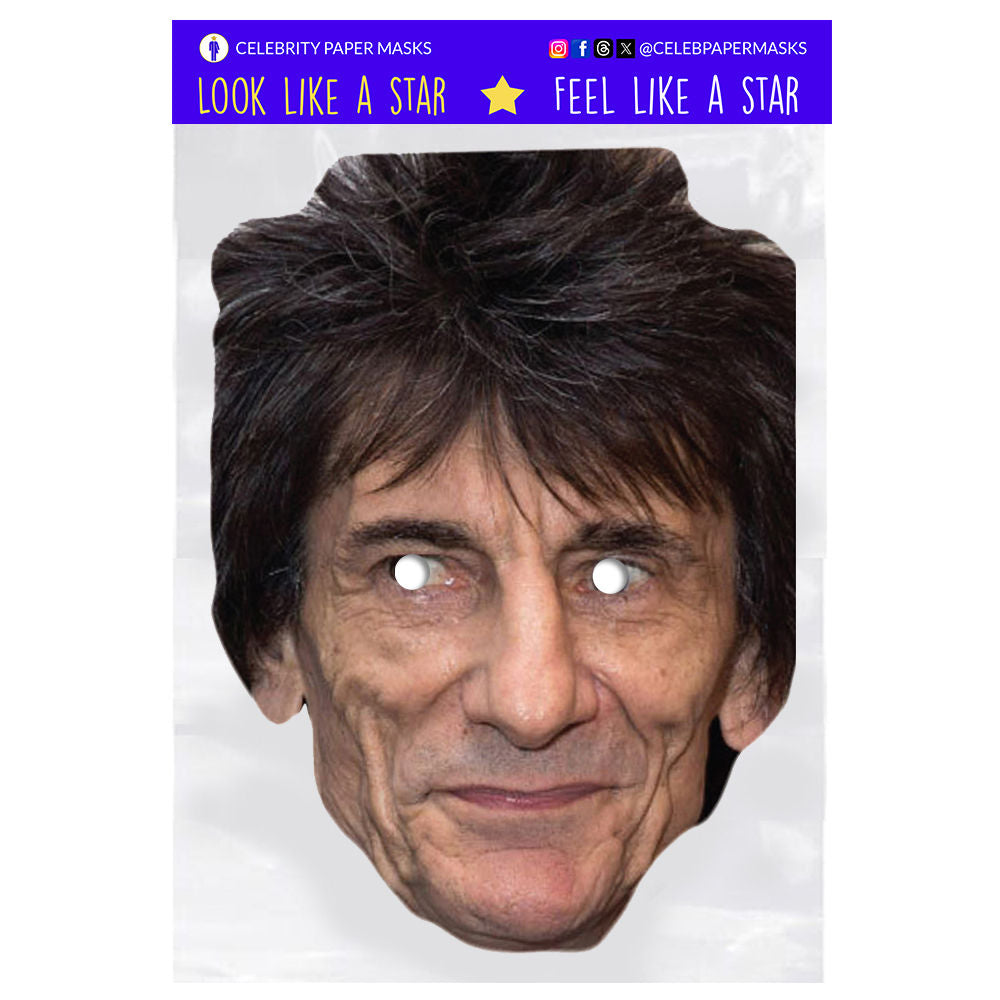 Ronnie Wood Mask Rolling Stones Celebrity Musician Masks
