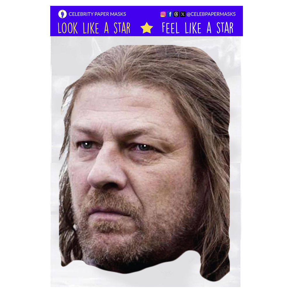 Sean Bean Mask Ned Stark Game of Thrones Actor Celebrity Masks
