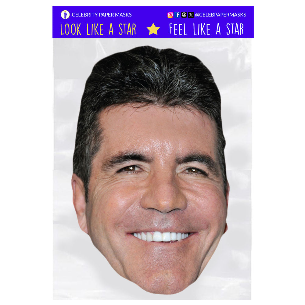 Simon Cowell Mask X factor Personality Celebrity Masks