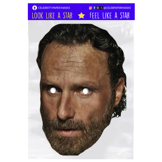 Andrew Lincoln Mask Rick Grimes The Walking Dead Celebrity Masks