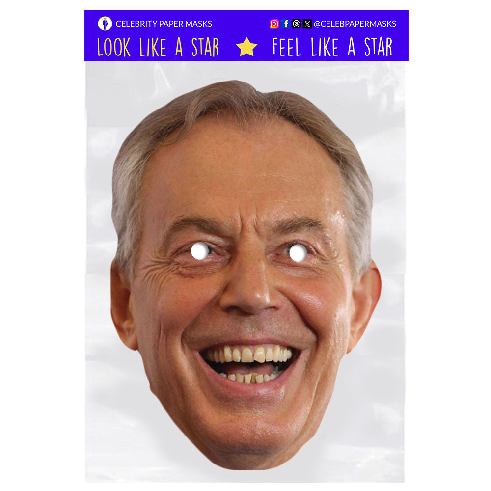Tony Blair Mask Labour UK Politician Masks Prime Minister