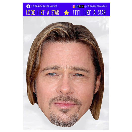 Brad Pitt Mask Actor Celebrity Masks