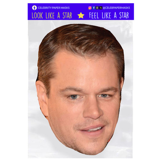 Matt Damon Mask Actor Celebrity Masks