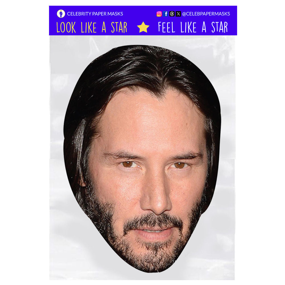 Keanu Reeves Mask Actor Celebrity Masks – Celebrity Paper Masks