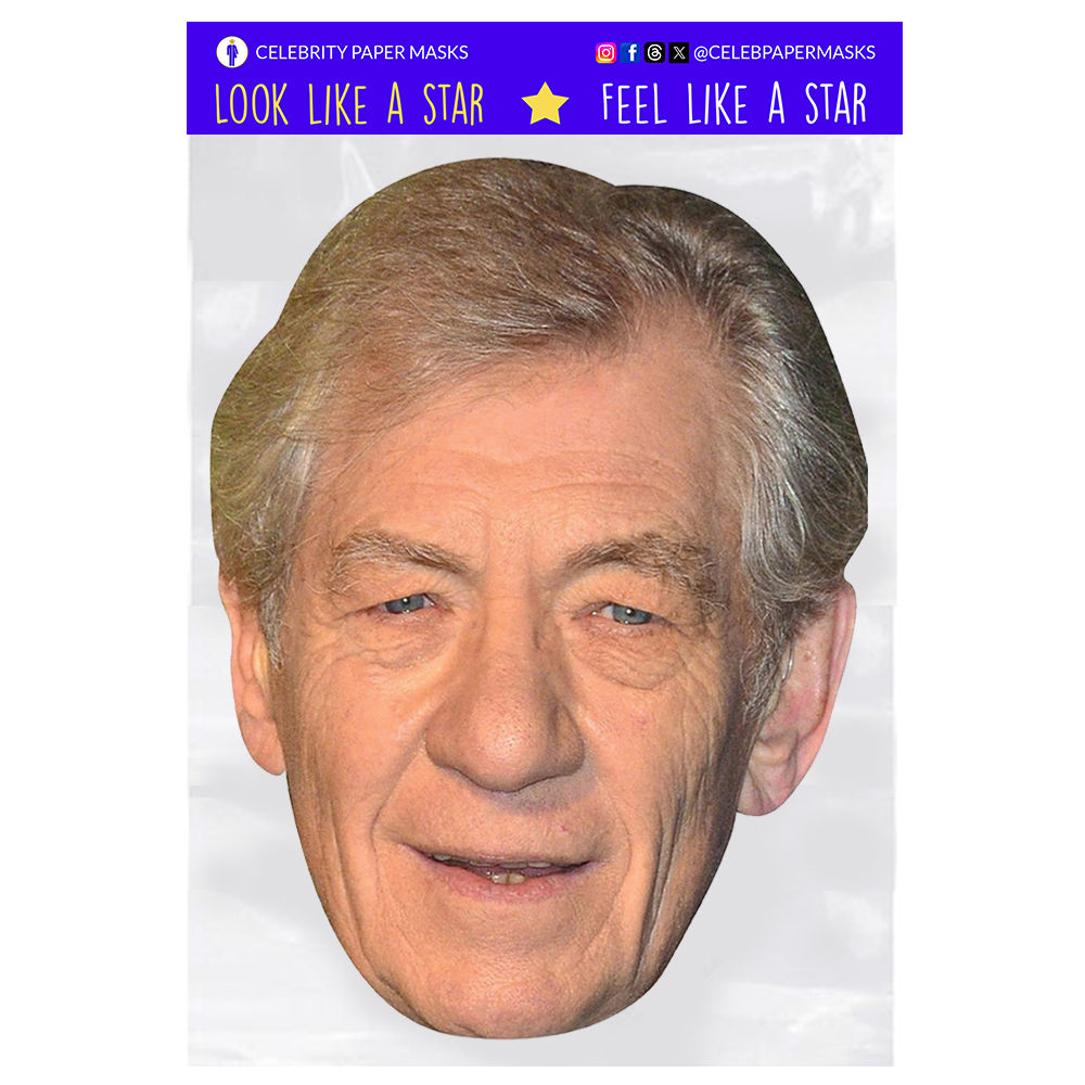 Ian McKellen Mask Actor Celebrity Masks – Celebrity Paper Masks
