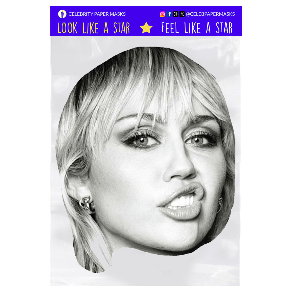 Miley Cyrus Mask Celebrity Musician Masks