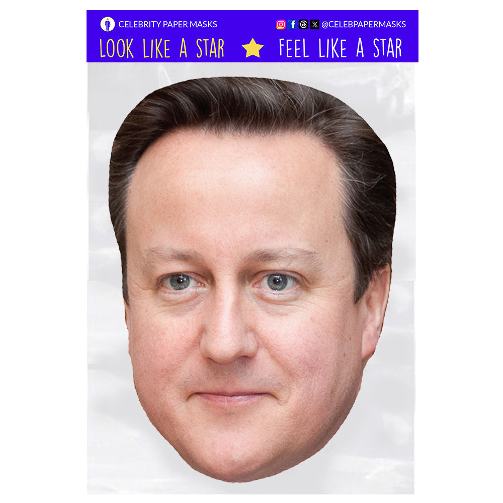 David Cameron Mask Conversative Party UK Politician Masks