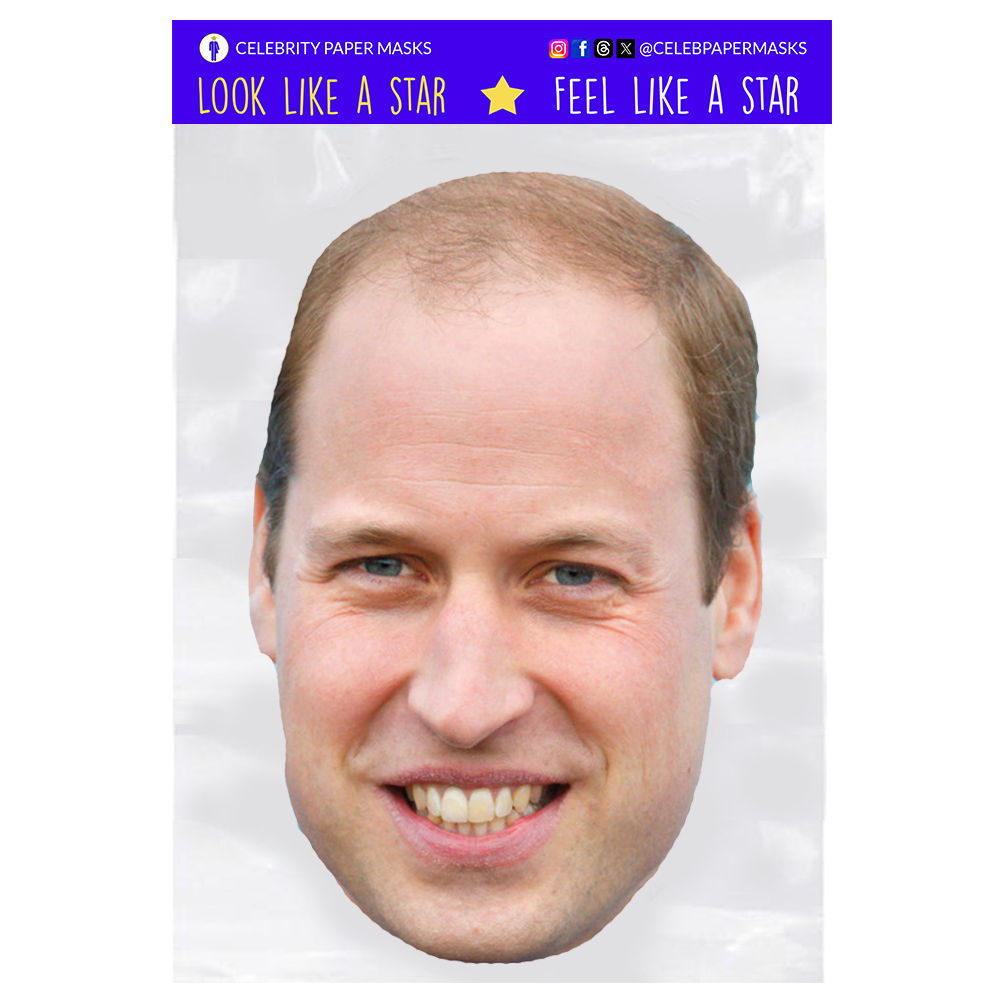 Prince William Mask Duke of Cambridge Royal Family Masks