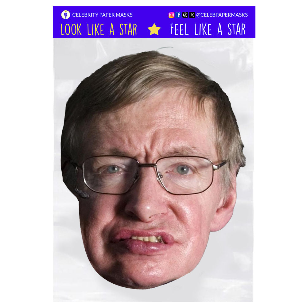 Stephen Hawking Mask Science Scientist Celebrity Party Masks