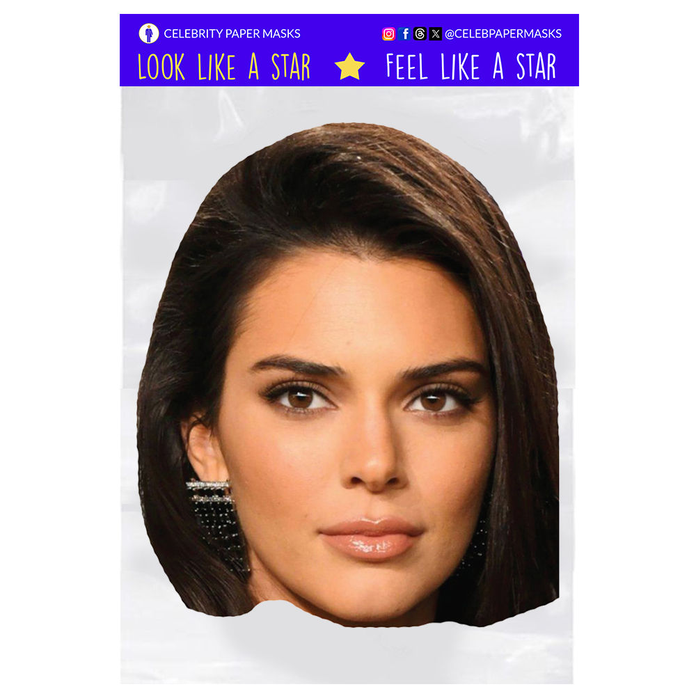 Kendall Jenner Mask Personality Celebrity Masks – Celebrity Paper Masks